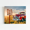 20x16" – The Soul of Our Home – Custom Street Sign Vintage Truck Canvas