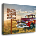 20x16" – The Soul of Our Home – Custom Street Sign Vintage Truck Canvas