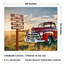 20x16" – The Soul of Our Home – Custom Street Sign Vintage Truck Canvas