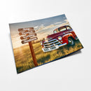11"x14" – Where Family Begins – Personalized Street Sign Truck Canvas