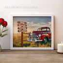 11"x14" – Where Family Begins – Personalized Street Sign Truck Canvas