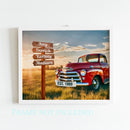 11"x14" – Where Family Begins – Personalized Street Sign Truck Canvas