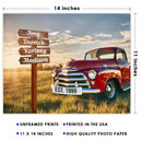11"x14" – Where Family Begins – Personalized Street Sign Truck Canvas