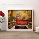 11"x14" – Our Love Story Rolls On – Custom Vintage Truck Wall Art with Names
