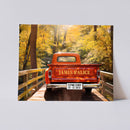 11"x14" – Our Love Story Rolls On – Custom Vintage Truck Wall Art with Names