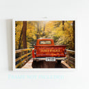 11"x14" – Our Love Story Rolls On – Custom Vintage Truck Wall Art with Names