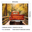 20x16" – Love Always Finds the Way – Personalized Vintage Truck Canvas with Names