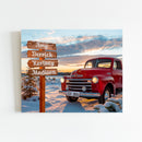 20x16" – Built with Love and Laughter – Personalized Family Truck Canvas