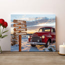 20x16" – Built with Love and Laughter – Personalized Family Truck Canvas