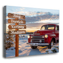 20x16" – Built with Love and Laughter – Personalized Family Truck Canvas