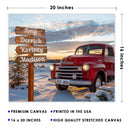 20x16" – Built with Love and Laughter – Personalized Family Truck Canvas