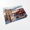11"x14" – Our Name, Our Home – Custom Family Sign Vintage Truck Wall Art
