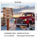 11"x14" – Our Name, Our Home – Custom Family Sign Vintage Truck Wall Art