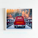11"x14" – Two Hearts, One Road – Custom Truck Wall Art with Couple Names
