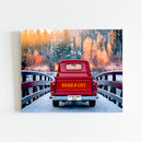 20x16" – Just Us and the Road Ahead – Custom Truck Wall Art with Names & Date