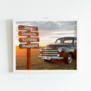11"x14" – Together Under One Name – Custom Street Sign Vintage Truck Wall Art