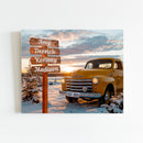 20x16" – Where Our Story Lives – Custom Family Name Sign Truck Wall Art