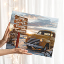 20x16" – Where Our Story Lives – Custom Family Name Sign Truck Wall Art