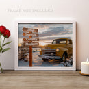 11"x14" – A Place Called Home – Personalized Truck & Street Sign Canvas