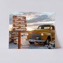 11"x14" – A Place Called Home – Personalized Truck & Street Sign Canvas