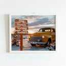 11"x14" – A Place Called Home – Personalized Truck & Street Sign Canvas